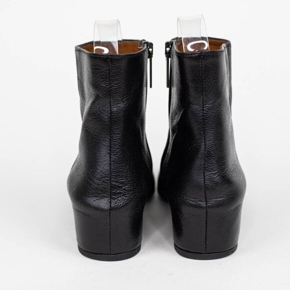 Aquatalia Ulyssa Leather Boots Pebble Black Ankle Boots Bootie Side Zip Size 7.5 - Picture 4 of 11